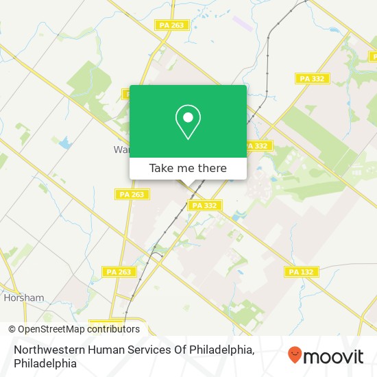 Mapa de Northwestern Human Services Of Philadelphia