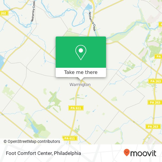 Foot Comfort Center map