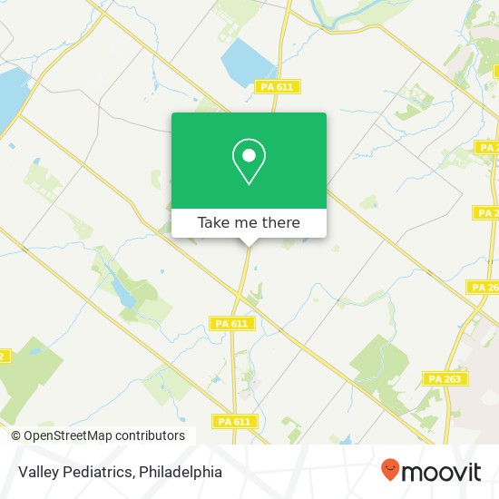 Valley Pediatrics map