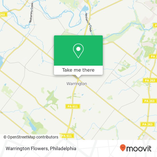 Warrington Flowers map