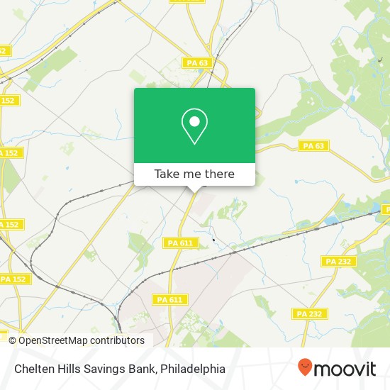 Mapa de Chelten Hills Savings Bank