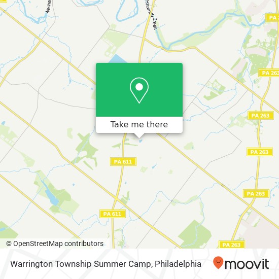 Warrington Township Summer Camp map