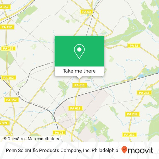 Mapa de Penn Scientific Products Company, Inc