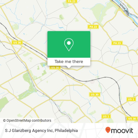 S J Glanzberg Agency Inc map