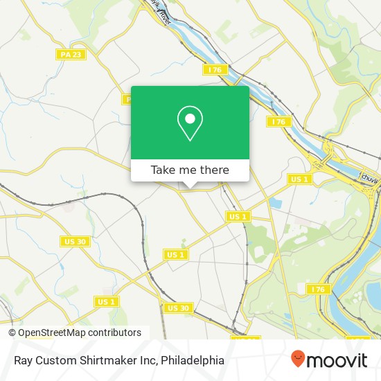 Ray Custom Shirtmaker Inc map