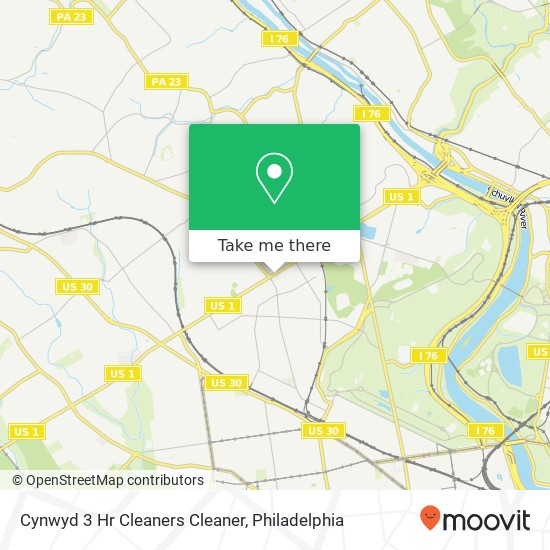 Mapa de Cynwyd 3 Hr Cleaners Cleaner