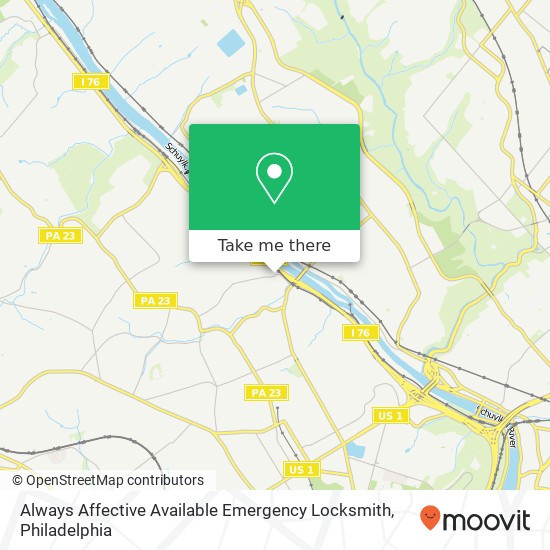 Mapa de Always Affective Available Emergency Locksmith