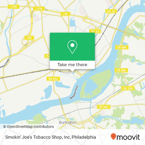Smokin' Joe's Tobacco Shop, Inc map
