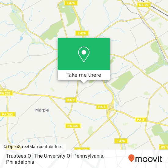 Mapa de Trustees Of The Unversity Of Pennsylvania