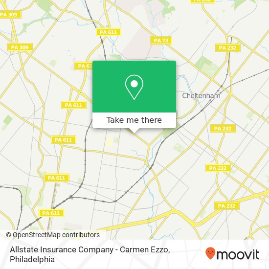 Allstate Insurance Company - Carmen Ezzo map