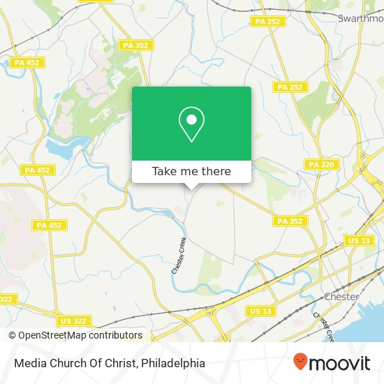 Mapa de Media Church Of Christ