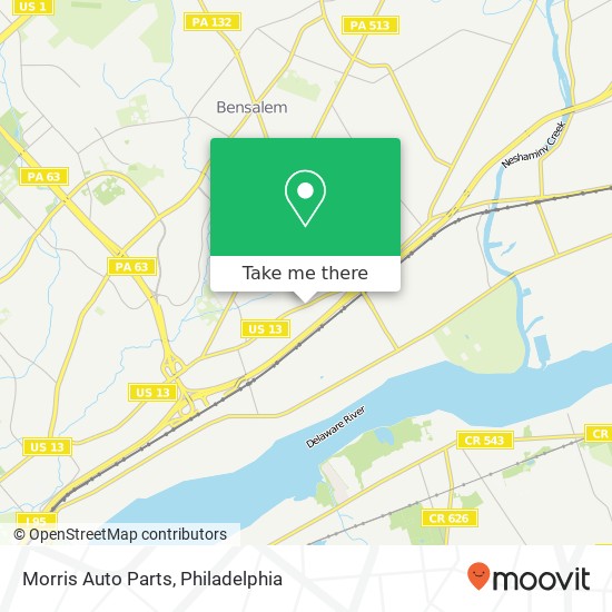 Morris Auto Parts map