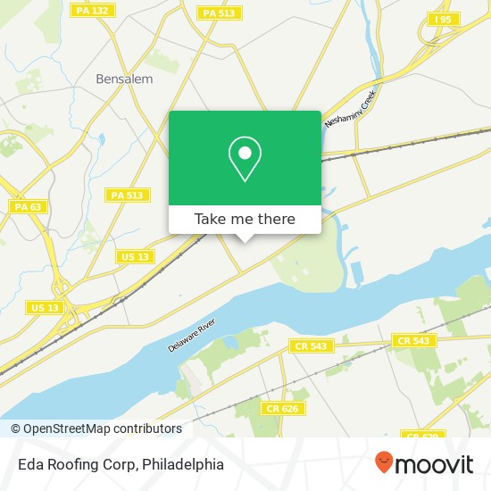 Eda Roofing Corp map