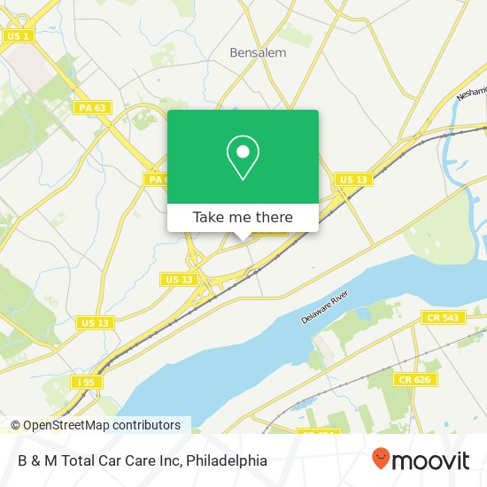 B & M Total Car Care Inc map