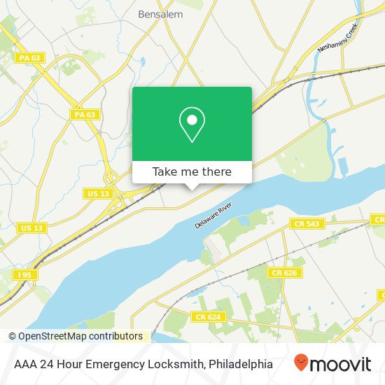 Mapa de AAA 24 Hour Emergency Locksmith