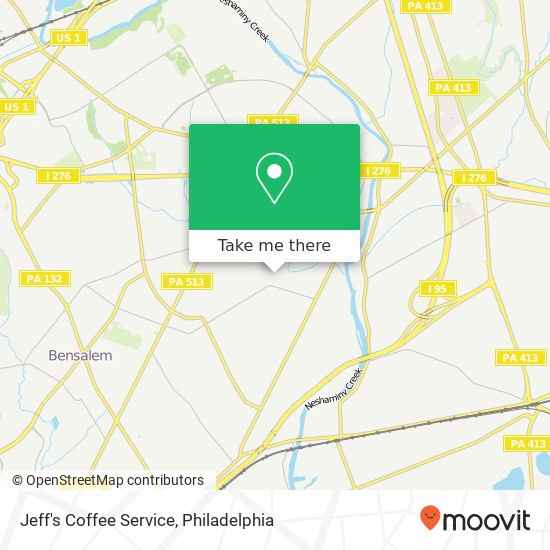 Mapa de Jeff's Coffee Service