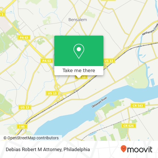 Mapa de Debias Robert M Attorney