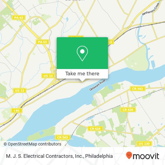 M. J. S. Electrical Contractors, Inc. map