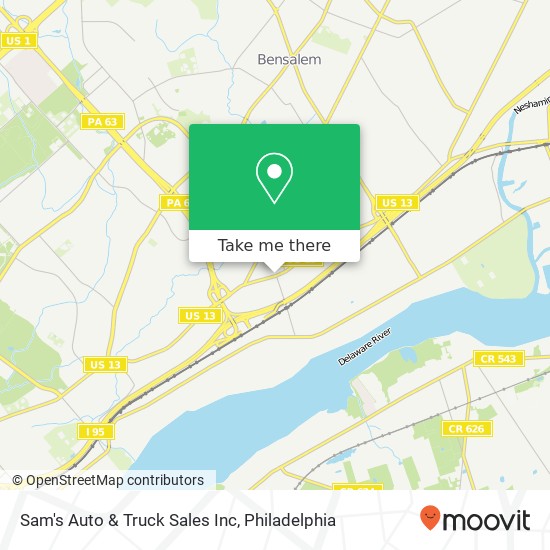 Mapa de Sam's Auto & Truck Sales Inc