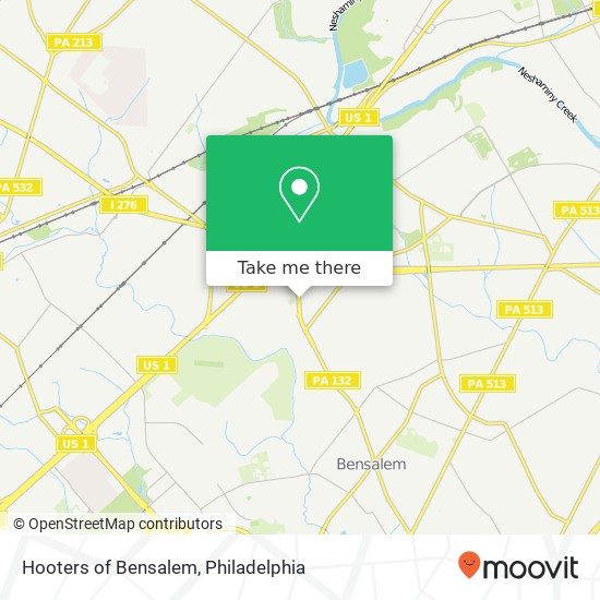 Mapa de Hooters of Bensalem