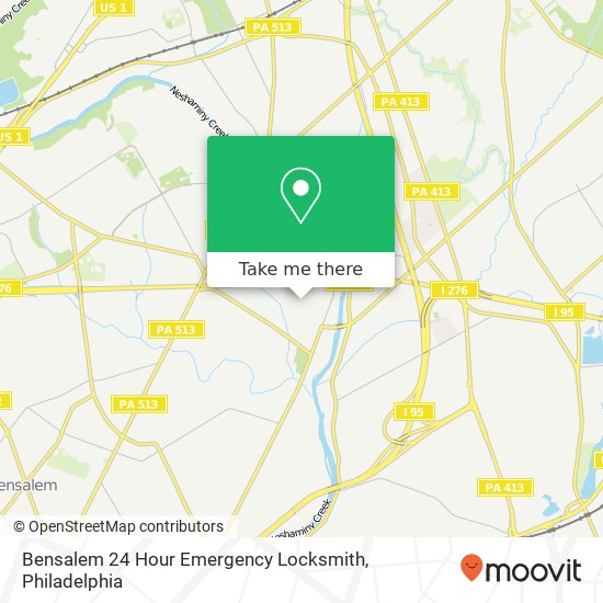 Mapa de Bensalem 24 Hour Emergency Locksmith
