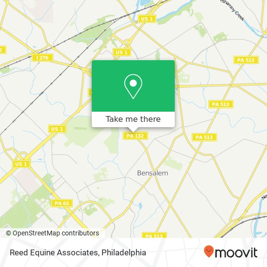 Reed Equine Associates map