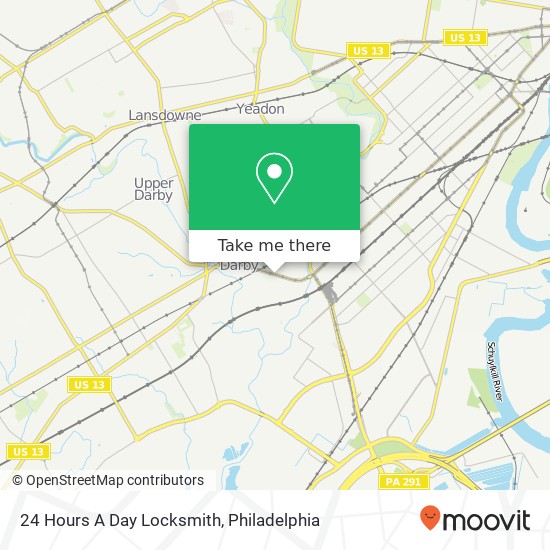 24 Hours A Day Locksmith map