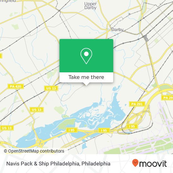 Navis Pack & Ship Philadelphia map