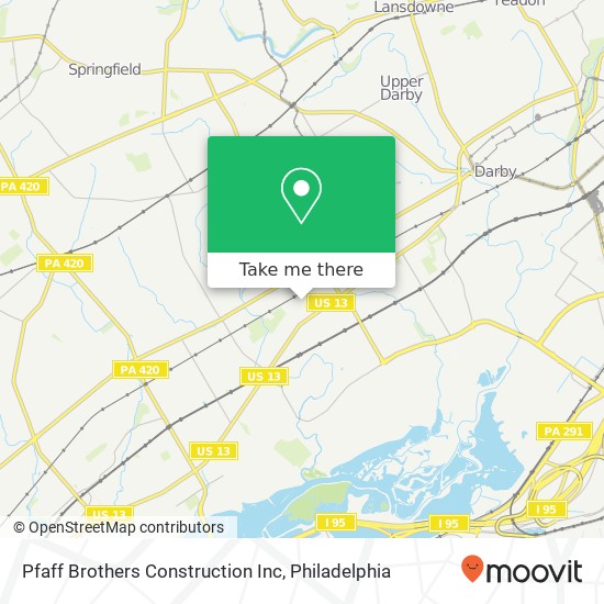 Pfaff Brothers Construction Inc map