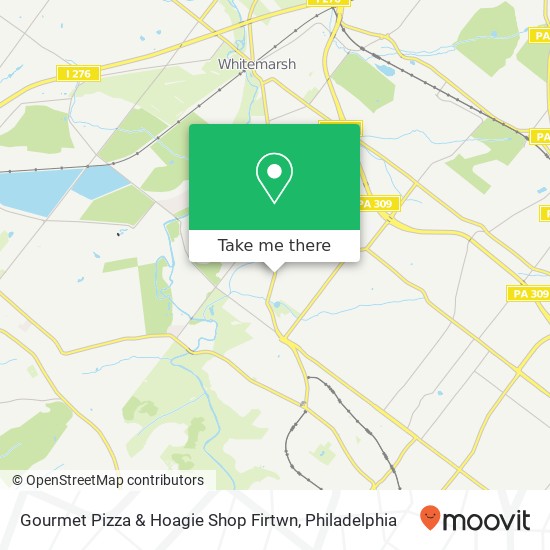 Gourmet Pizza & Hoagie Shop Firtwn map