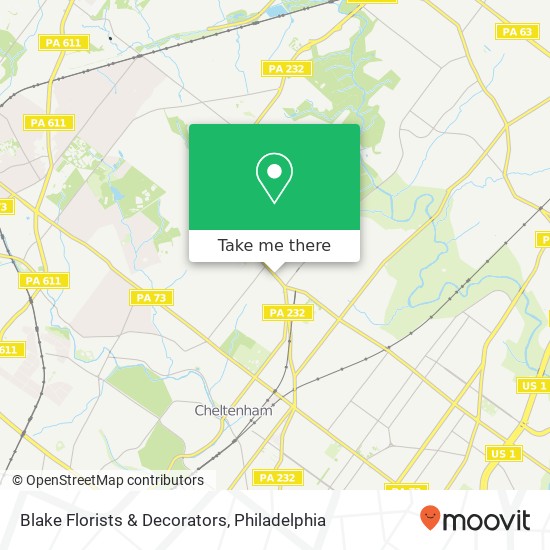 Blake Florists & Decorators map