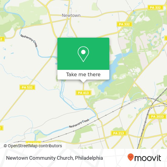 Newtown Community Church map