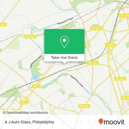 A J Auto Glass map