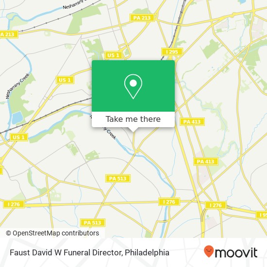 Faust David W Funeral Director map