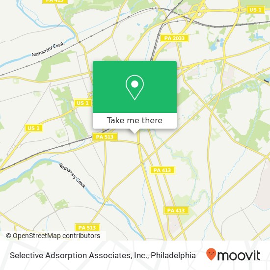 Selective Adsorption Associates, Inc. map