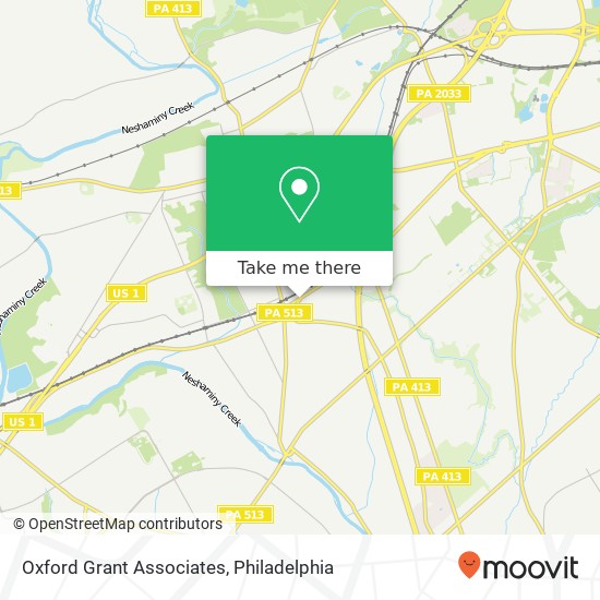 Oxford Grant Associates map