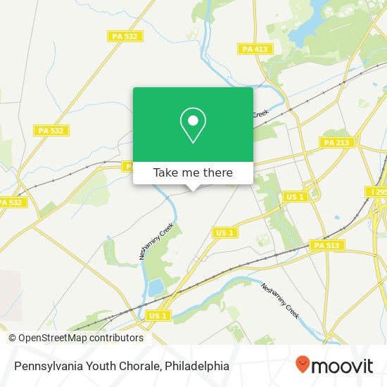 Mapa de Pennsylvania Youth Chorale