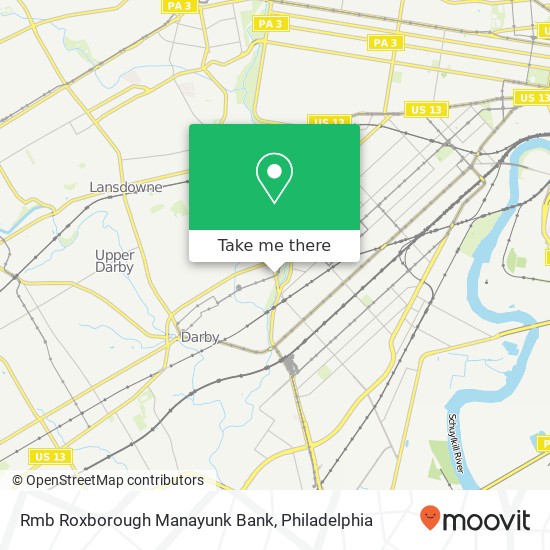 Mapa de Rmb Roxborough Manayunk Bank