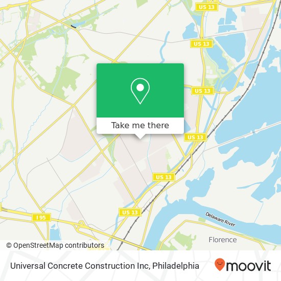 Mapa de Universal Concrete Construction Inc