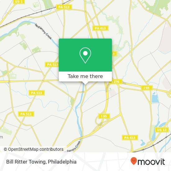 Mapa de Bill Ritter Towing