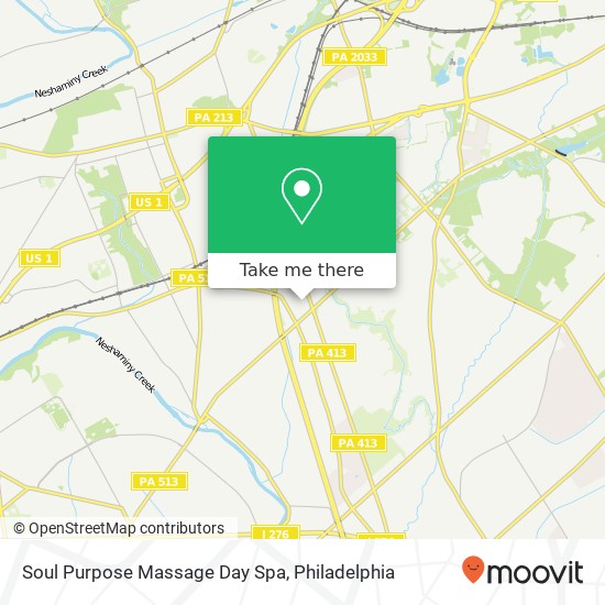 Mapa de Soul Purpose Massage Day Spa
