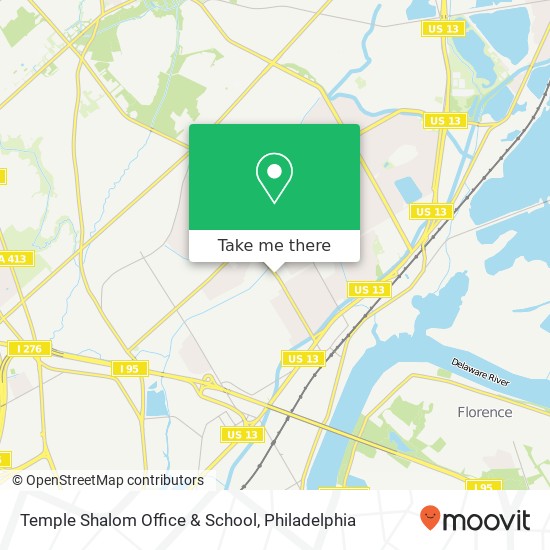 Mapa de Temple Shalom Office & School