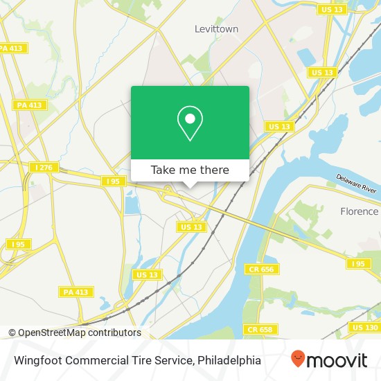 Mapa de Wingfoot Commercial Tire Service