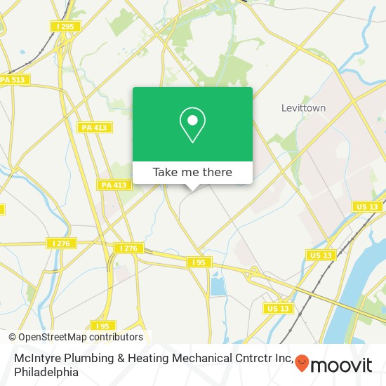 McIntyre Plumbing & Heating Mechanical Cntrctr Inc map