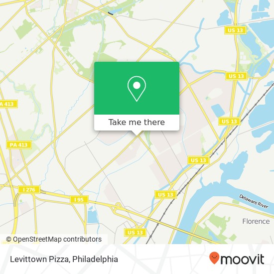 Levittown Pizza map
