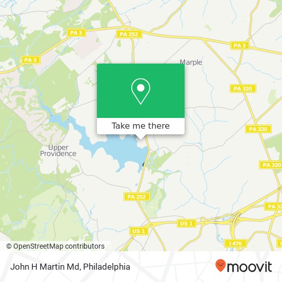 John H Martin Md map