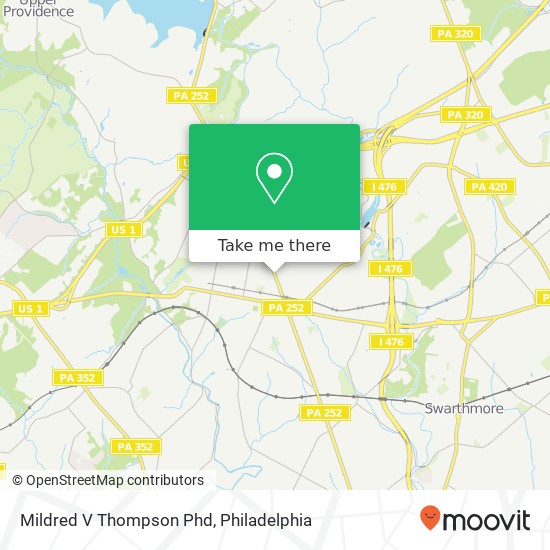 Mildred V Thompson Phd map