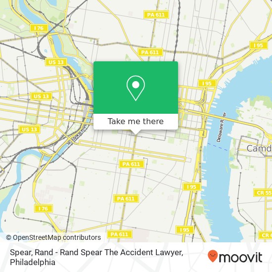 Spear, Rand - Rand Spear The Accident Lawyer map