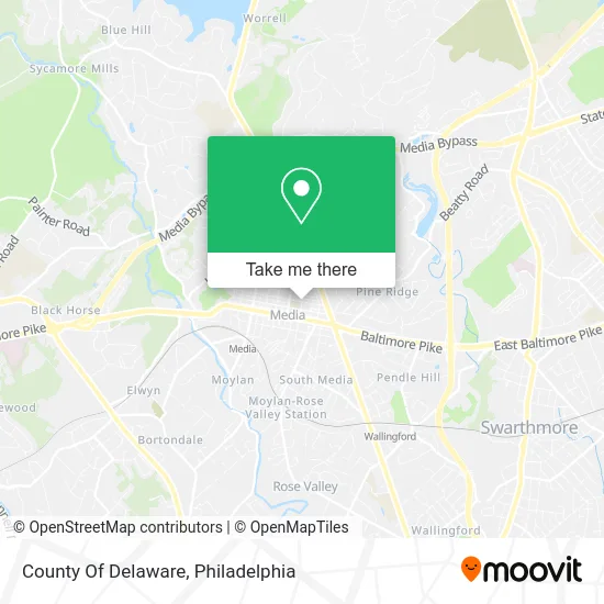 County Of Delaware map