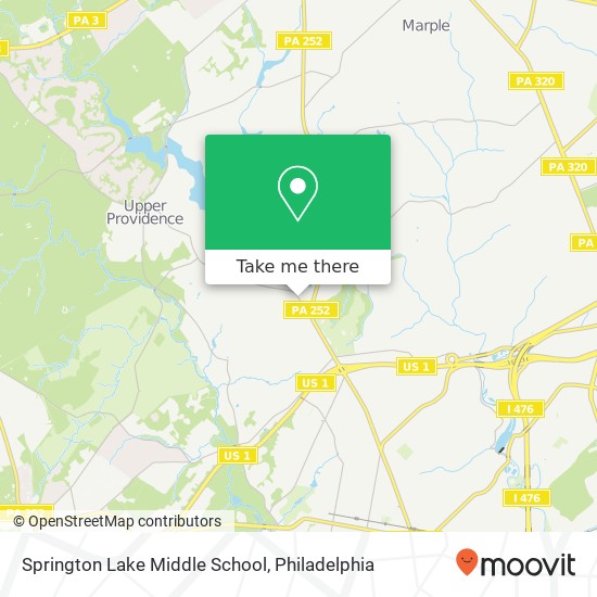 Mapa de Springton Lake Middle School